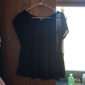 Black t shirt with peplum design